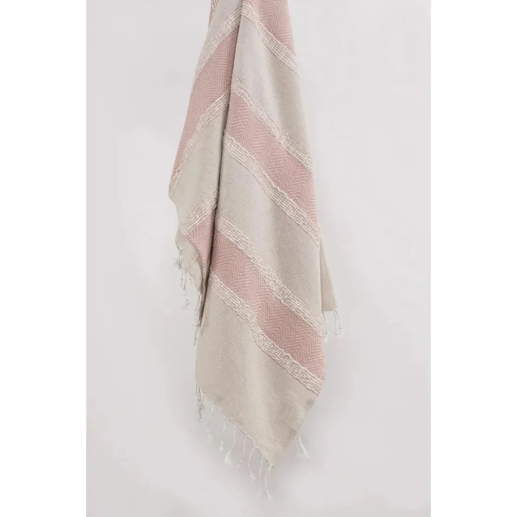 Hilda Soft Cotton Throw Blanket With Fringe - LOOMLAN - LOOMLAN - Throw Blankets