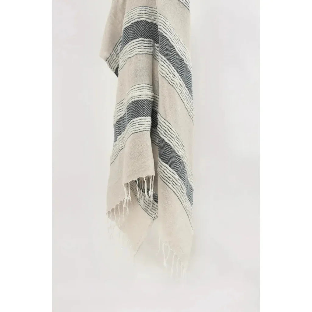 Hilda Soft Cotton Throw Blanket With Fringe - LOOMLAN - LOOMLAN - Throw Blankets