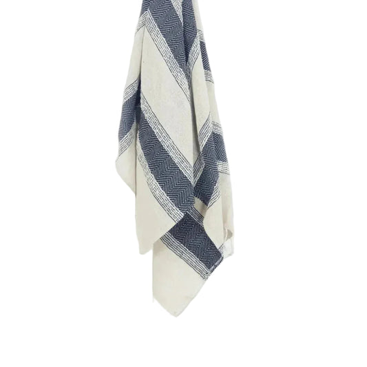 LOOMLAN Hilda Soft Cotton Throw Blanket With Fringe