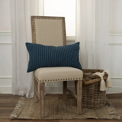 Hilda Textured Lumbar Rectangle Decorative Pillows - LOOMLAN - LOOMLAN - Throw Pillows