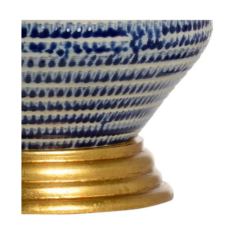 Hive Drum Shade Antique Gold Leaf Base Table Lamp - LOOMLAN - Chelsea House - Table Lamps