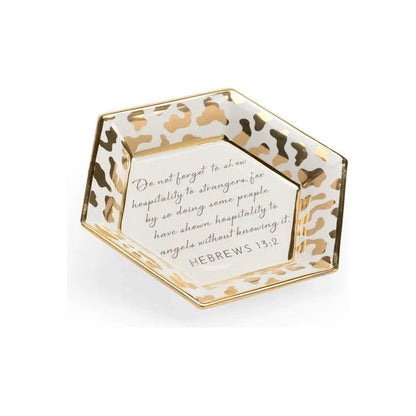 Honeycomb Jungle Verse Ceramic Plate - LOOMLAN - Chelsea House - Boxes & Bowls