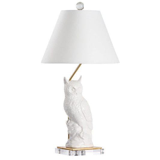 Hoot Ceramic Owl Table Lamp