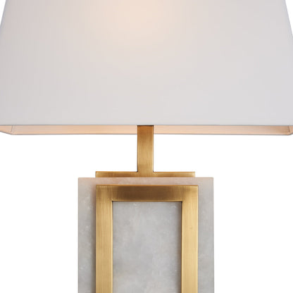 Hopewell Alabaster White Table Lamp