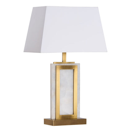Hopewell Alabaster White Table Lamp