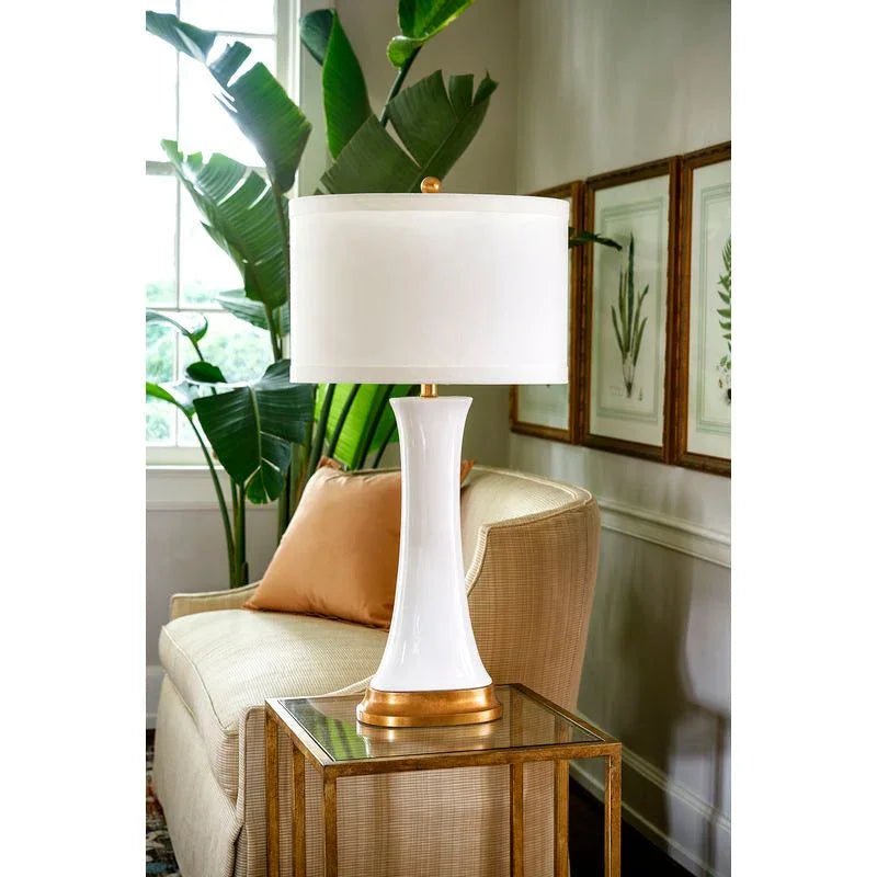 Hopper Gold Accents Smooth Finish Table Lamp - LOOMLAN - Chelsea House - Table Lamps