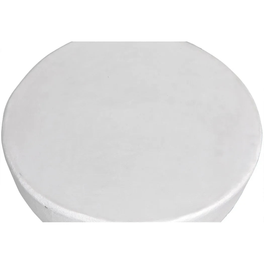 Noir Hourglass White Fiber Cement Stool