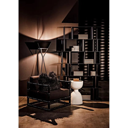 Noir Hourglass White Fiber Cement Stool