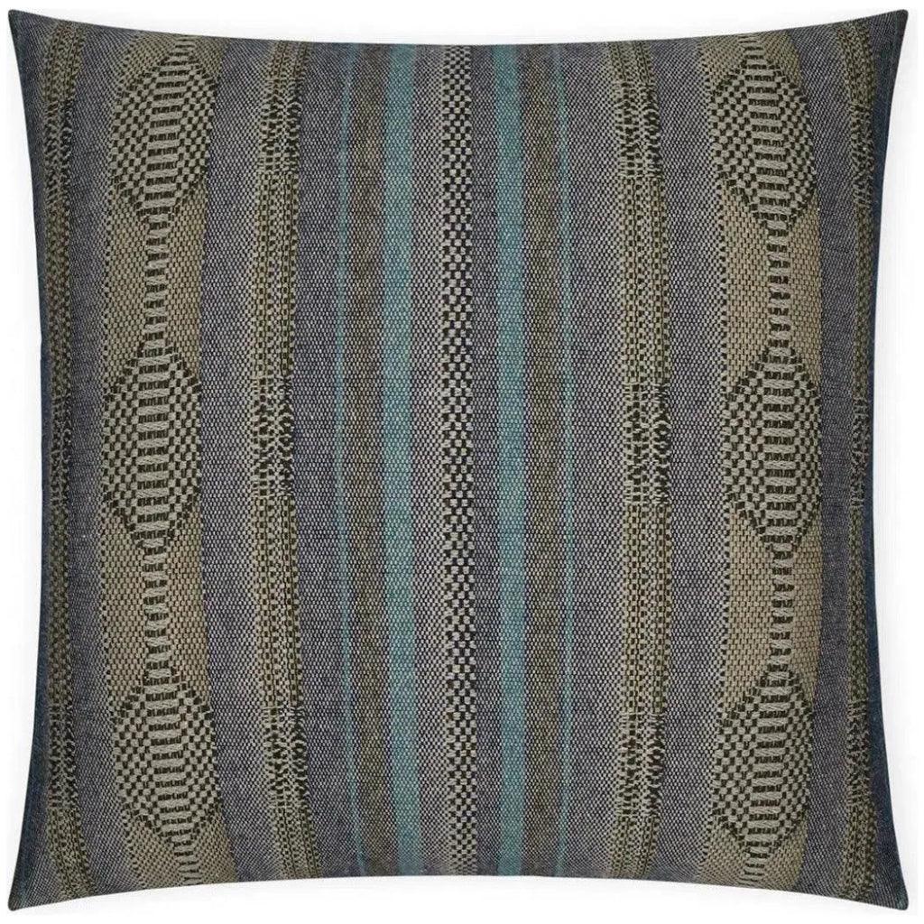 Hours Navy Global Navy Teal Large Throw Pillow Insert - LOOMLAN - D.V. Kap - Throw Pillows