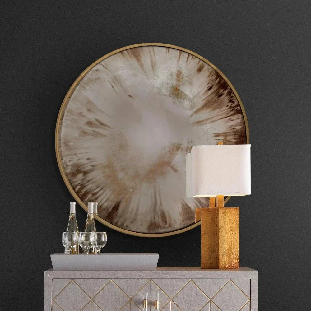 Hovland Metal Gold Wall Mirror - LOOMLAN - Bassett Mirror - Wall Mirrors