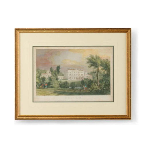 Howick Castle Gold Framed Artwork-Framed Wall Art-Chelsea House-LOOMLAN