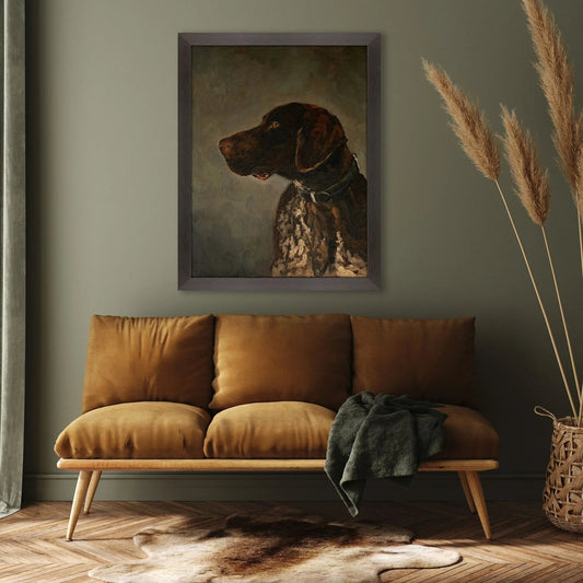 Hunting Dog Brown Canvas Art