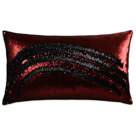 Hylee Lumbar Sangria Red Throw Pillow Insert - LOOMLAN - D.V. Kap - Throw Pillows