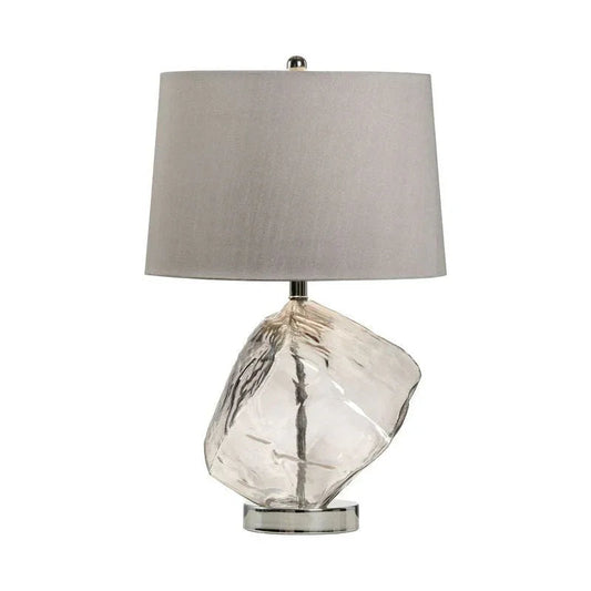 Ice Smoked Glass Made Table Lamp - LOOMLAN - Wildwood - Table Lamps