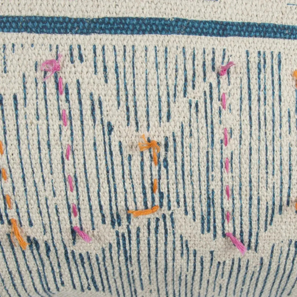 Ika Striped Boho Trow Pillow Down Insert - LOOMLAN - LOOMLAN - Throw Pillows