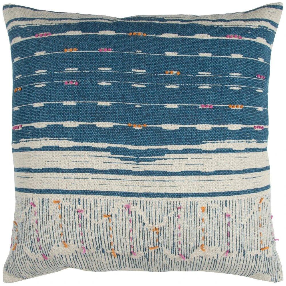 Ika Striped Boho Trow Pillow Down Insert - LOOMLAN - LOOMLAN - Throw Pillows