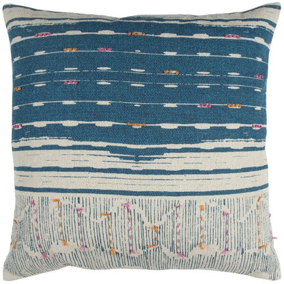Ika Striped Boho Trow Pillow Down Insert - LOOMLAN - LOOMLAN - Throw Pillows