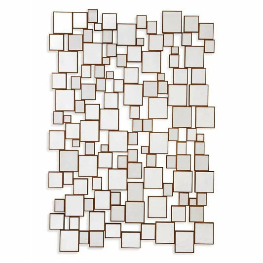 Illyria 61" Rectangle Antique Gold Wall Mirror - LOOMLAN - Bassett Mirror - Wall Mirrors