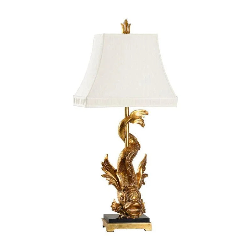 Imperial Dragon Design Gold Table Lamp - Gold - LOOMLAN - Wildwood - Table Lamps