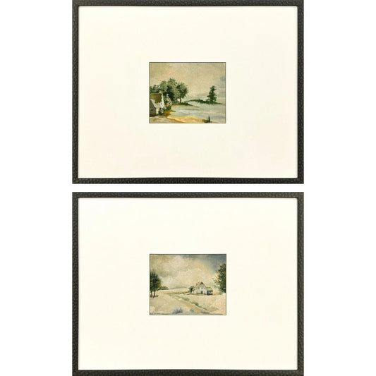 In the Meadows Wood Frame Green Canvas Art 2PC