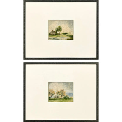 In the Meadows Wood Frame Green Canvas Art 2PC