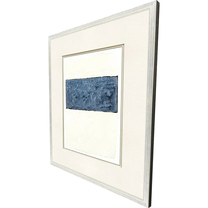 Indigo Framework I Wood Frame Blue Canvas Art