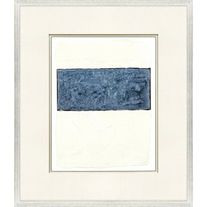 Indigo Framework I Wood Frame Blue Canvas Art