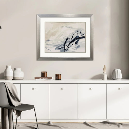 Indigo Markings II Blue Canvas Art