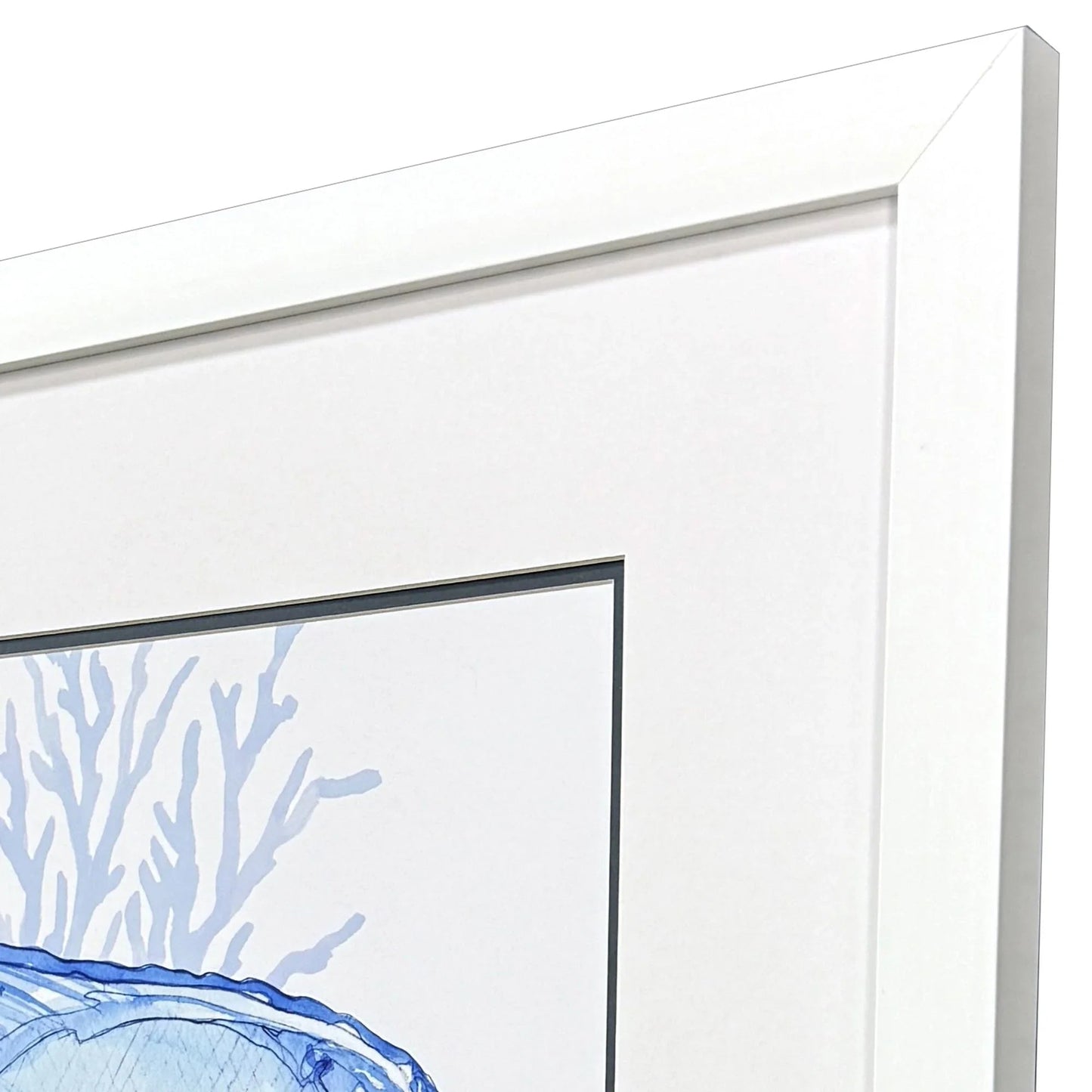 Indigo Ocean Glass Front Blue Canvas Art