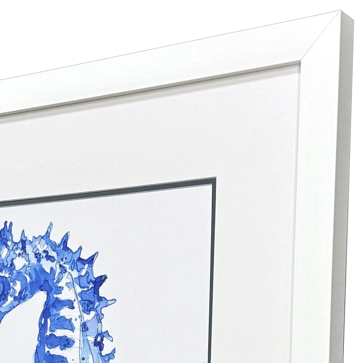 Indigo Ocean Glass Front Blue Canvas Art