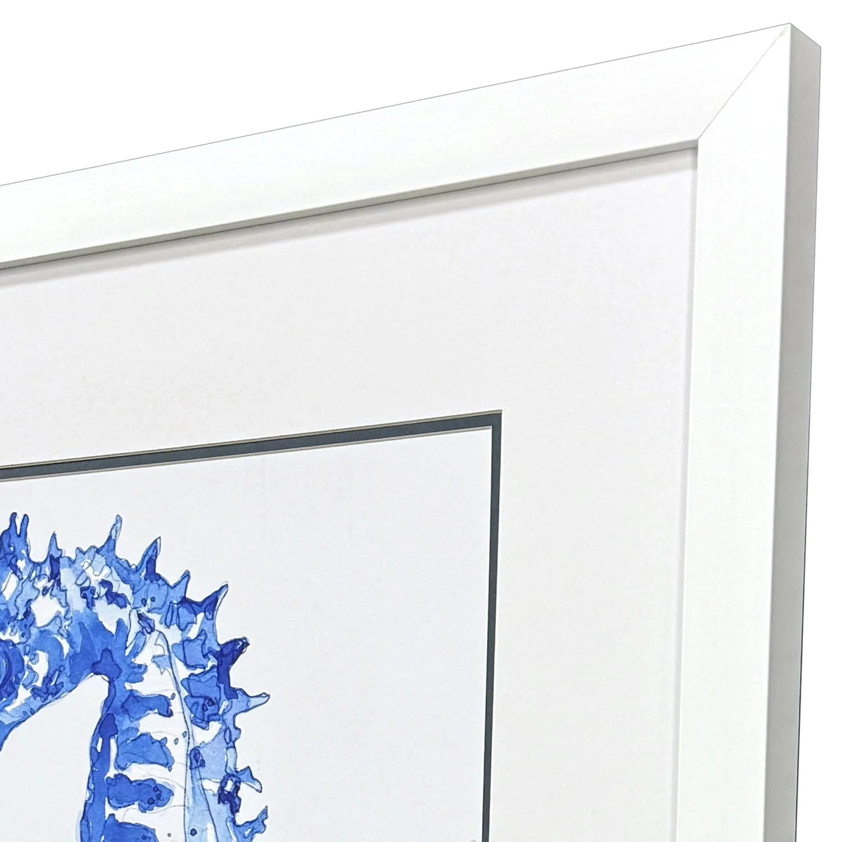 Indigo Ocean Glass Front Framed Wall Art -- view 4
