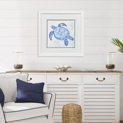 Indigo Ocean Glass Front Framed Wall Art -- view 6