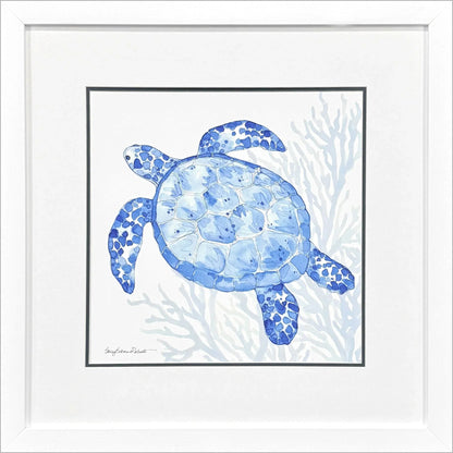 Indigo Ocean Glass Front Framed Wall Art -- view 5