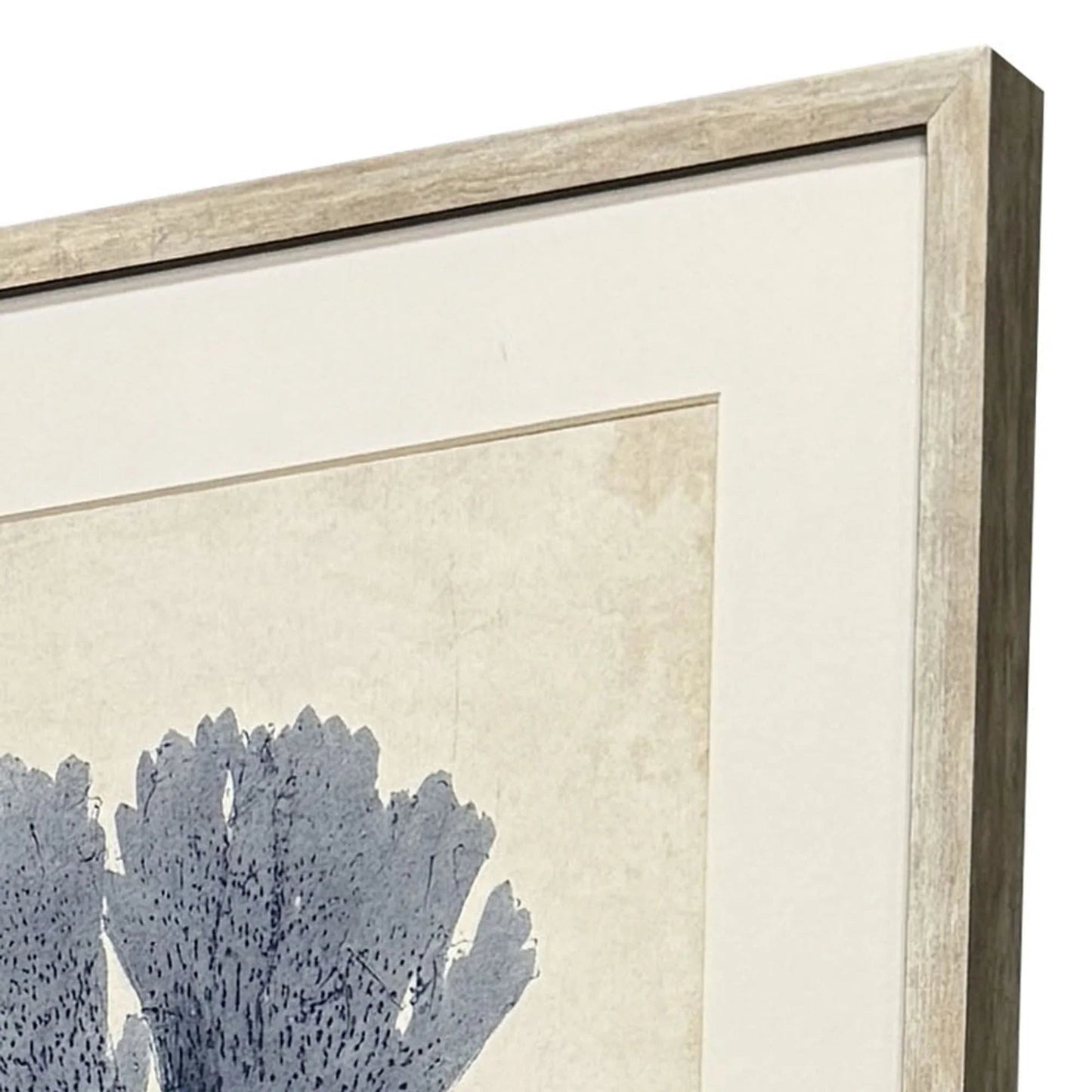 Indigo Sea Life Wood Frame Blue Canvas Art 4PC