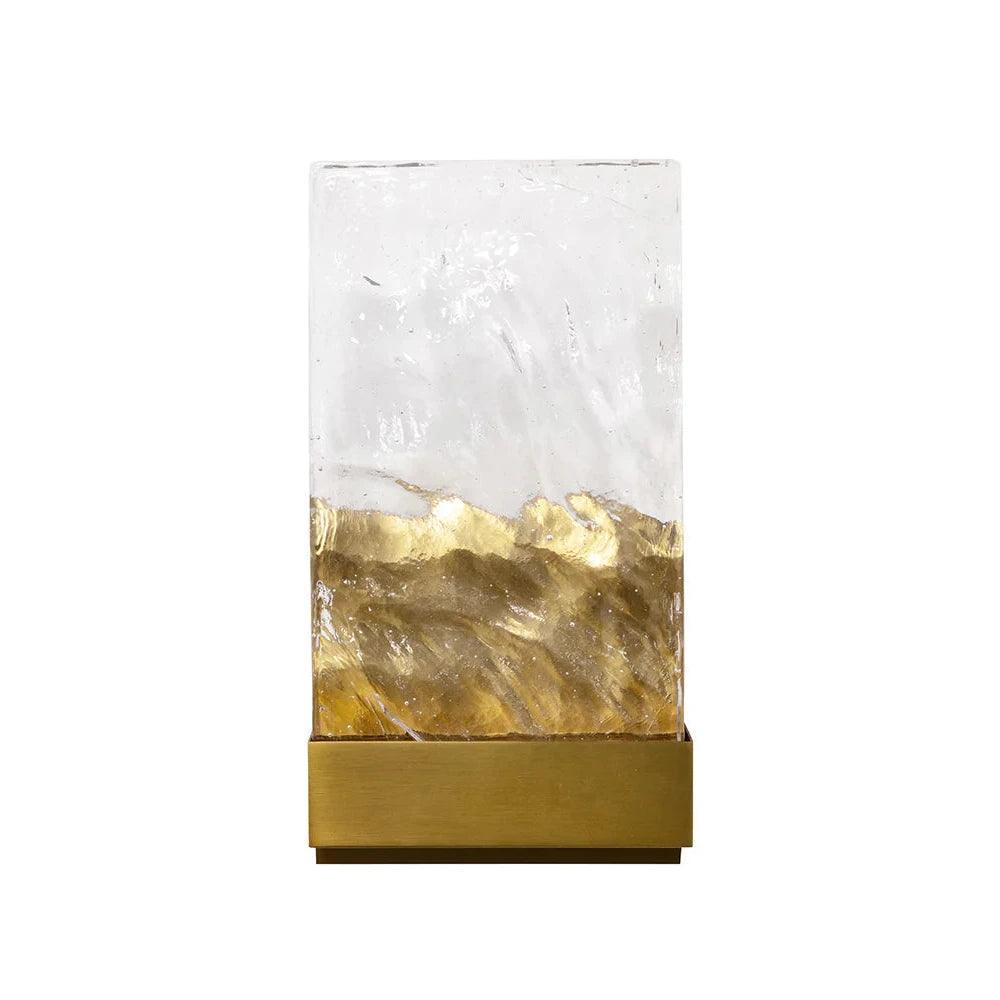 SUNPAN Indira Sconce Glass Light Gold Base