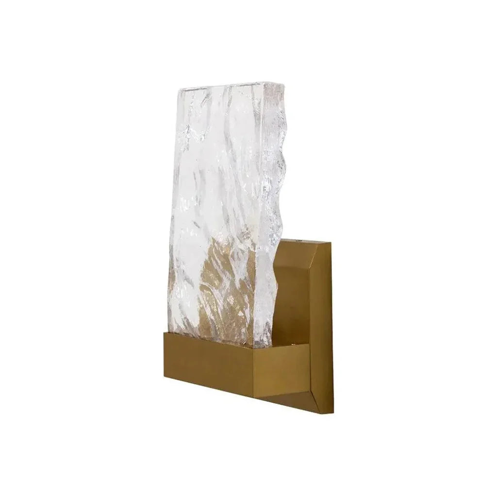 SUNPAN Indira Sconce Glass Light Gold Base
