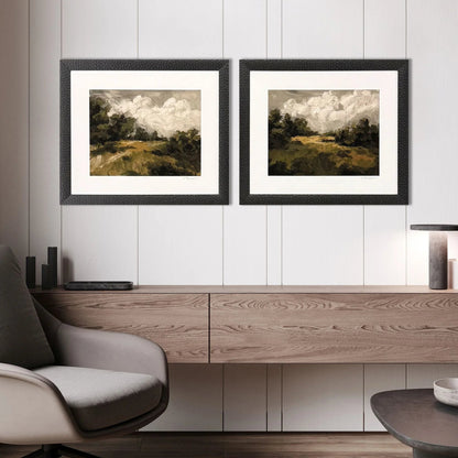 Inspired Landscape I Wood Frame Green Canvas Art 2PC