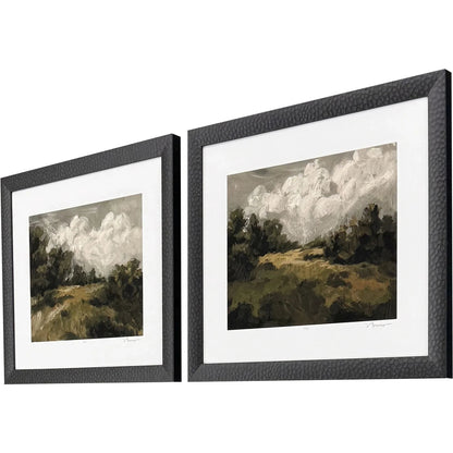 Inspired Landscape I Wood Frame Green Canvas Art 2PC