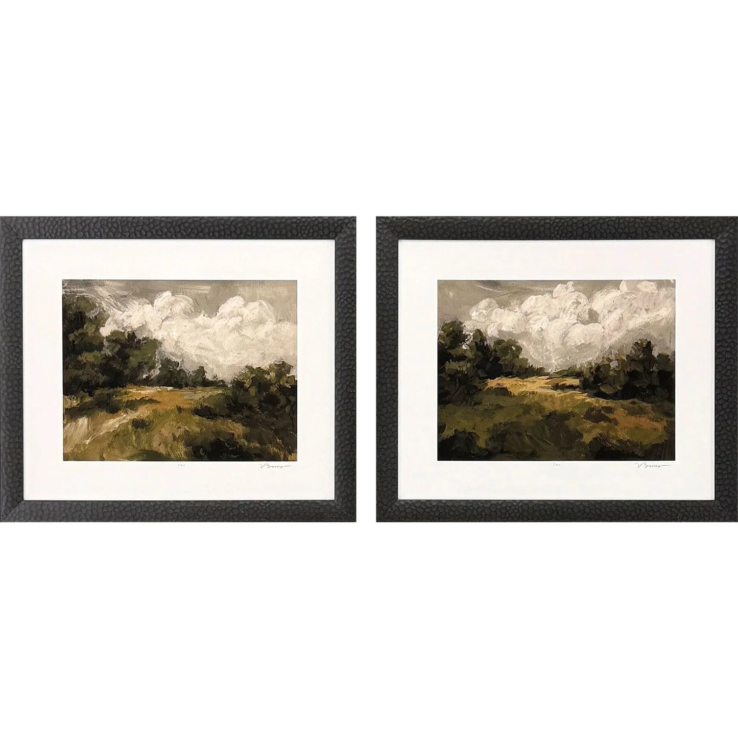 Inspired Landscape I Wood Frame Green Canvas Art 2PC