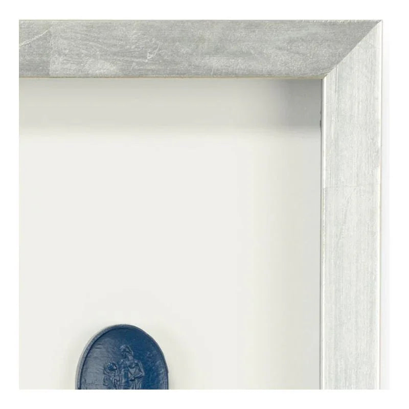 Intaglios In Blue Striking Design Artwork-Framed Wall Art-Chelsea House-LOOMLAN