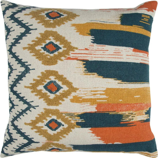Ira Brushstroke Boho Throw Pillow Down Insert - LOOMLAN - LOOMLAN - Throw Pillows