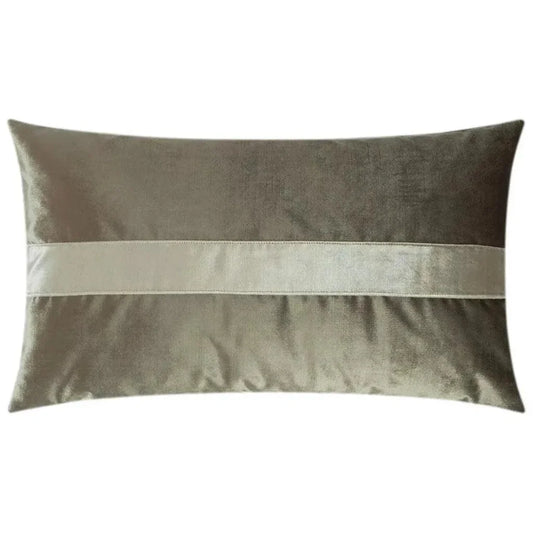 Iridescence Band Lumbar Latte Grey Throw Pillow Insert - LOOMLAN - D.V. Kap - Throw Pillows