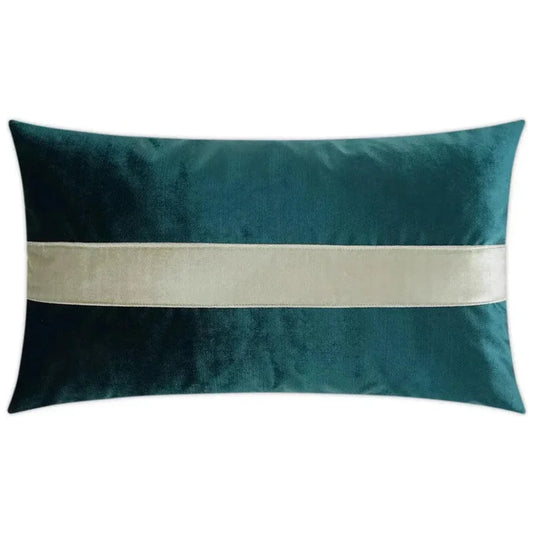 Iridescence Band Lumbar Peacock Teal Throw Pillow - LOOMLAN - D.V. Kap - Throw Pillows
