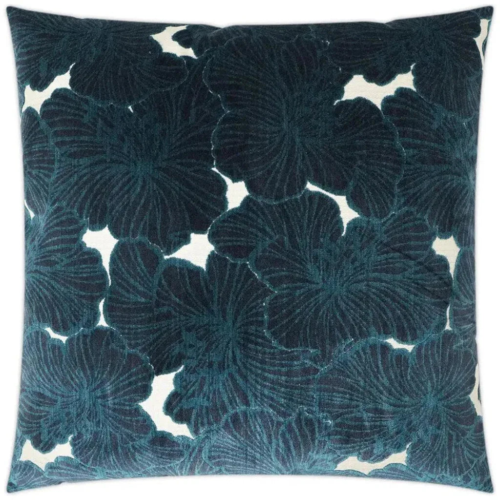 Irinia Sapphire Floral Blue Large Throw Pillow Insert - LOOMLAN - D.V. Kap - Throw Pillows