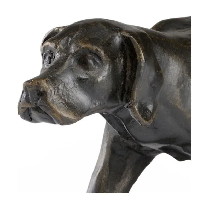 Iron Made Pointer Verde Dog Sculpture - LOOMLAN - Chelsea House - Statues & Sculptures