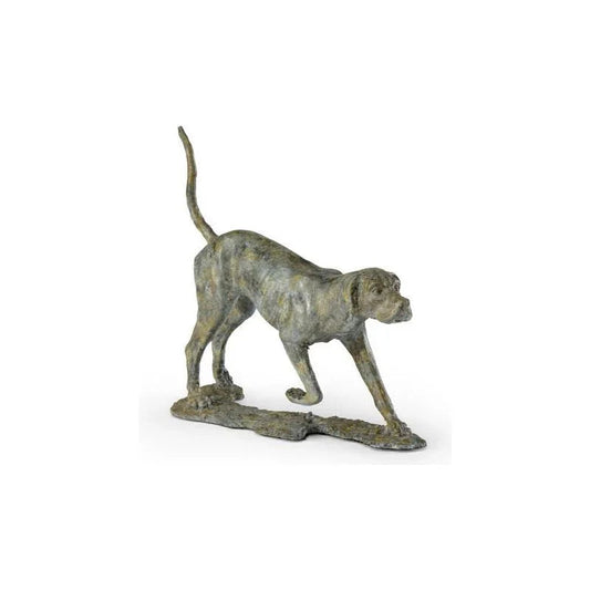 Iron Made Pointer Verde Dog Sculpture - LOOMLAN - Chelsea House - Statues & Sculptures
