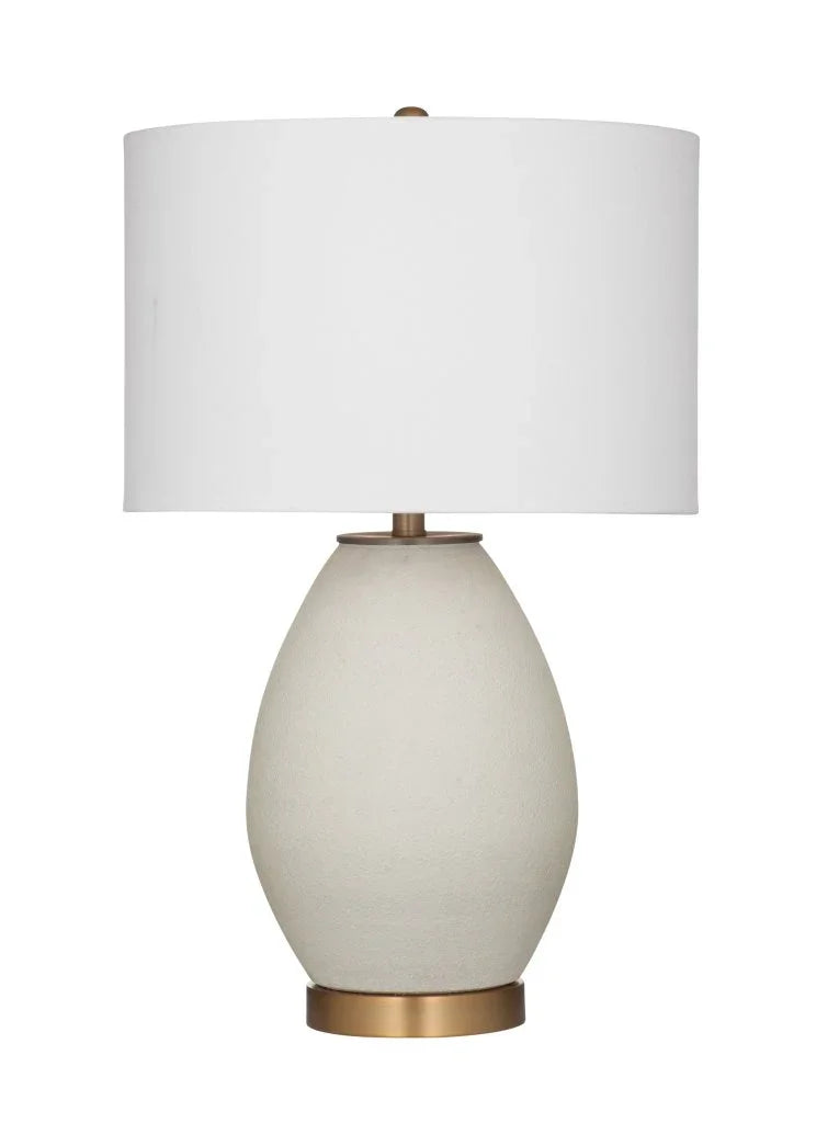 Isabella White Ceramic Table Lamp - LOOMLAN - Bassett Mirror - Table Lamps