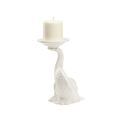 Italian Renaissance Ceramic Dolphin Candleholder - LOOMLAN - Wildwood - Candle Holders