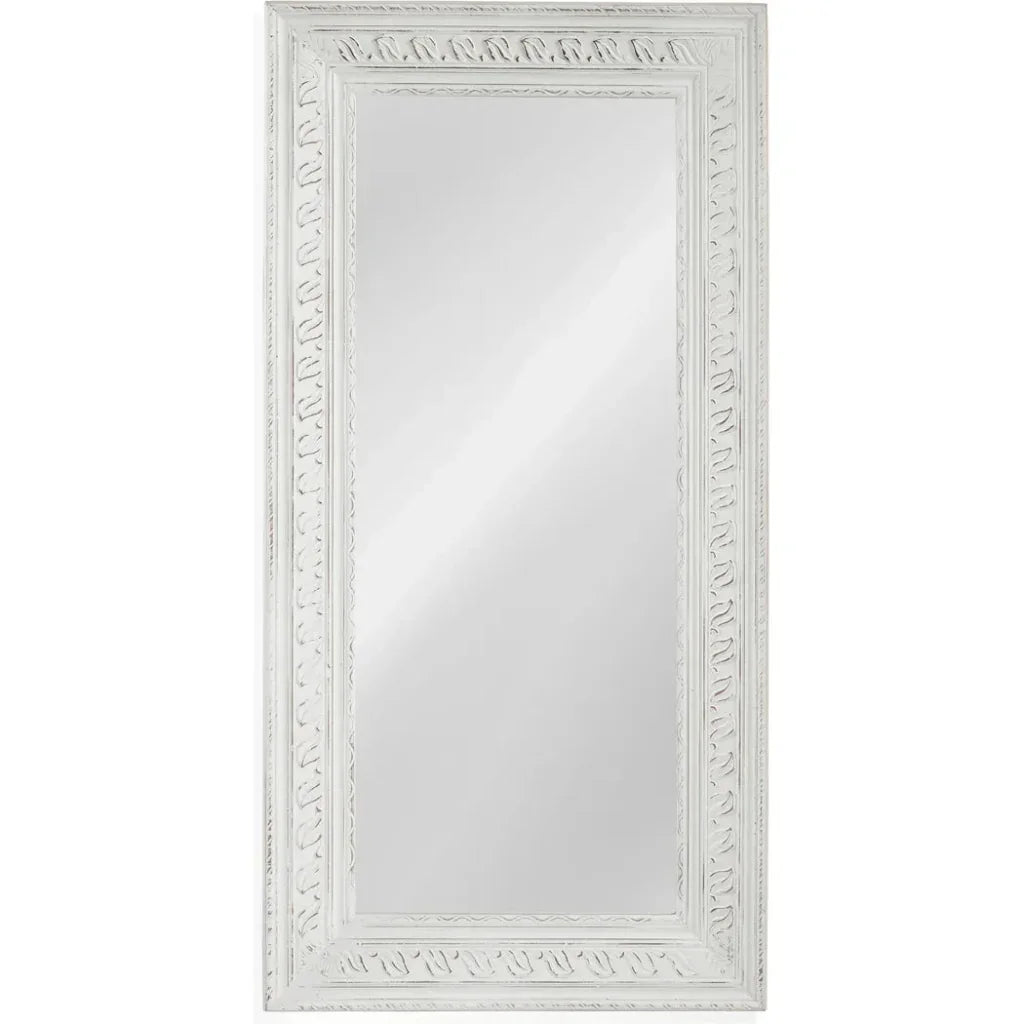 Ives MDF White Vertical Floor Mirror-Floor Mirrors-Bassett Mirror-LOOMLAN