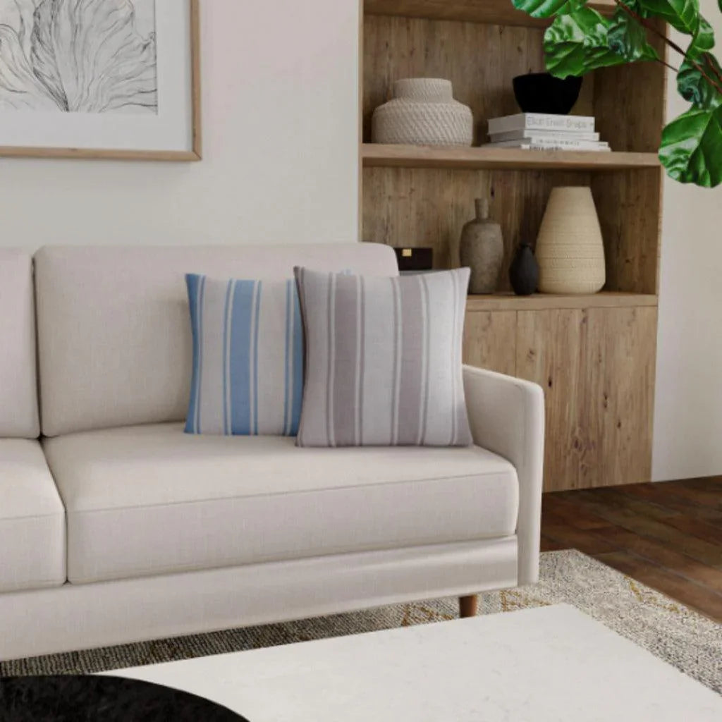 Ivy Striped Outdoor Throw Pillows-Outdoor Pillows-LOOMLAN-LOOMLAN